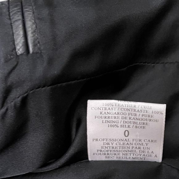 ALC Sadie Leather & Fur Jacket 0 Black Womens Moto Motorcycle Biker A.L.C. - Picture 8 of 9